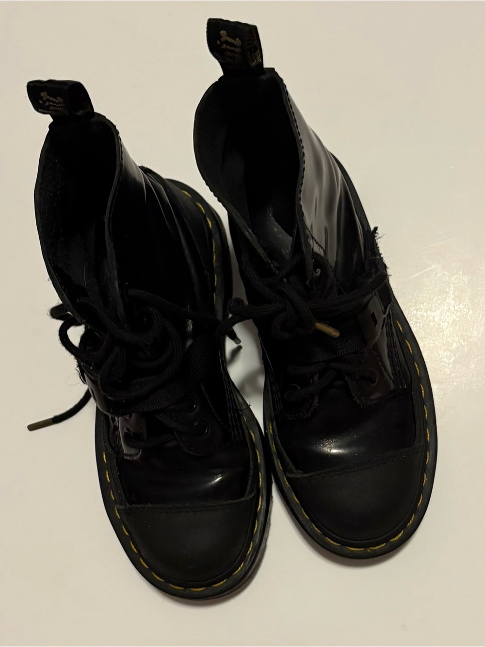DR. MARTENS 1460 Bex Tech Lug Sole Combat Boot In Black SZ. 5 EUC